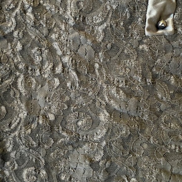 Y2K Sheer Black Lace Goth Top - Picture 5 of 6